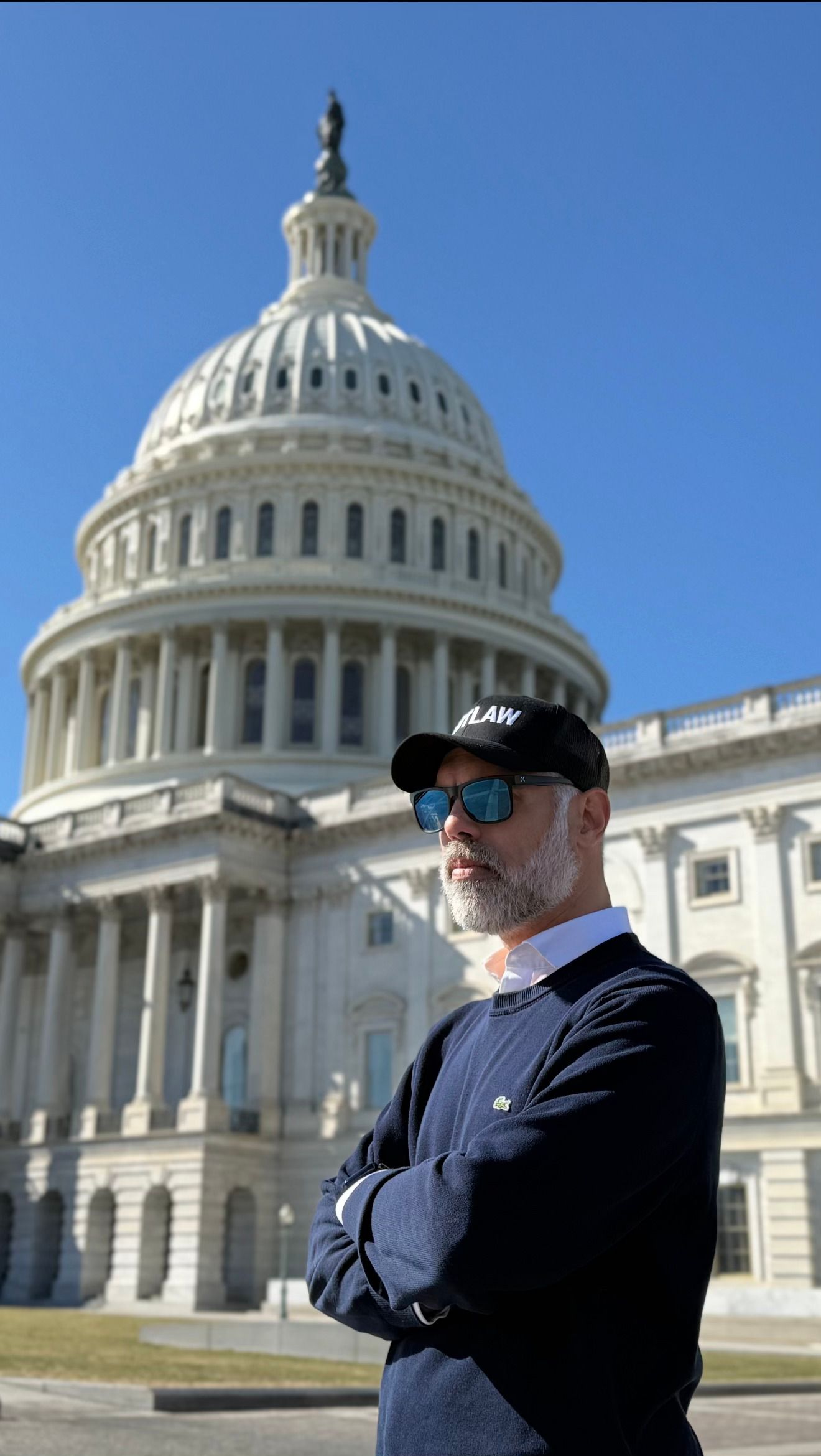 Allan Dos Santos outside the United States Capitol